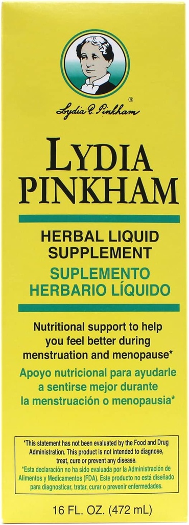 Lydia Pinkham Kruidenvloeistof, 16oz per fles