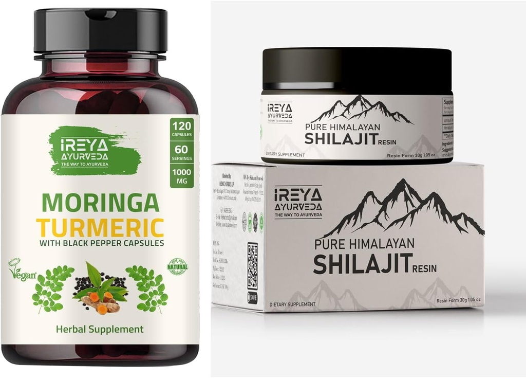 Moringa Kurkuma Capsules en Himalaya Shilajit Capsules