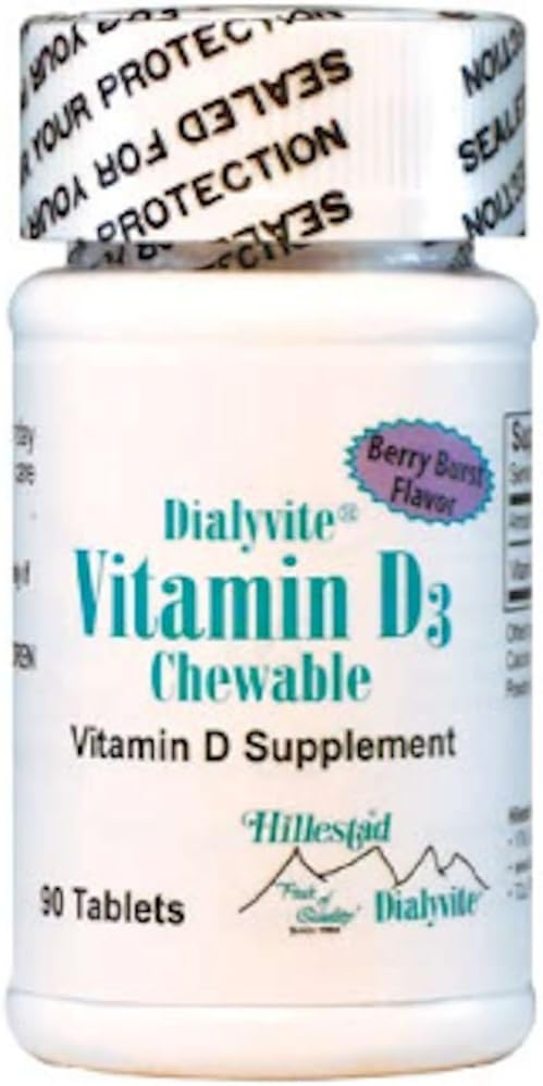 Dialyvite - Vitamine D3 Kauwbaar supplement (2.000 IE) - 90 tabletten