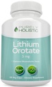 Lithium Orotate 5mg, 180 Vegetarische Lithium Capsules, Supplement Lithium Orotate 5mg, 180 Vegetarische Lithium Capsules, helpt handhaven van gezonde Mood, Gedrag Geheugen en Welzijn