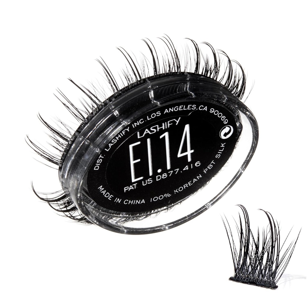 Lashify Extreme Ice 14mm Gossamer DIY Eyelash Extensions Refill, de eerste ooit Dual-Fibered Lash die beschikt over zowel dunne en dikke vezels, zwart, gemakkelijk Valse wimpers