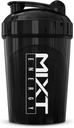 MIXT Energy Shaker Bottle, 16 oz. Shaker Bottle, BPA Free & Lid Mixing Technology (16 oz, zwart)
