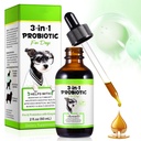 Probiotica voor honden,3-in-1 Honden Probiotica, Honden Probiotica voor Digestieve Ondersteuning, Honden Probiotica Supplementen, Dieren Probiotica voor Honden, Liquid Probiotica voor Honden 
