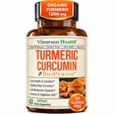 Kurkuma Curcumine Supplement - 1200 mg Biologische Kurkuma + Tumerische Extract (95% Curcuminoïden) voor Gezamenlijke Ondersteuning & Digestieve Gezondheid - Kurkuma Supplement - Pure Curcuma met Zwarte Peper - 60 Capsules