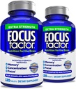 Focus Factor Volwassenen Extra sterkte, 120 Graaf- Hersensupplement voor geheugen, concentratie, focus - DMAE, vitamine D, DHA-hersengezondheidssupplement 