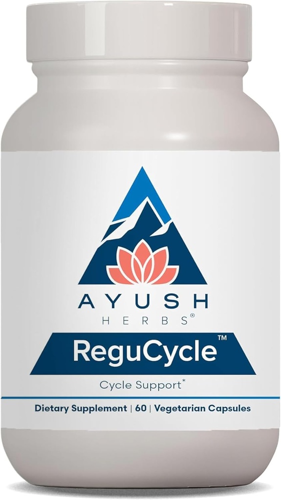 Ayush Kruiden Regu-Cycle - Hormone Balance for Women, Hormonal Support, Periode Ondersteuning & Relief, Reproductive Gezondheid, Regulate Menstrual Cycle, Ovarian Support Supplement - 60 Vegetarische Capsules