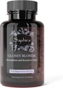 Saphira glanzend blond haarsupplement en vitamines voor blond, gebleekt en gemarkeerd haar met magnesium en ijzer, 60 capsules, 1 maand levering