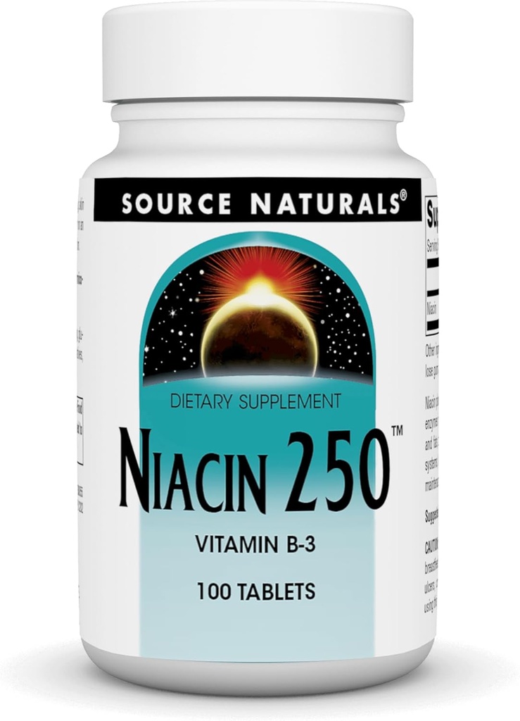 Bron Naturals Niacin 250 Tablet, 100 Tel.