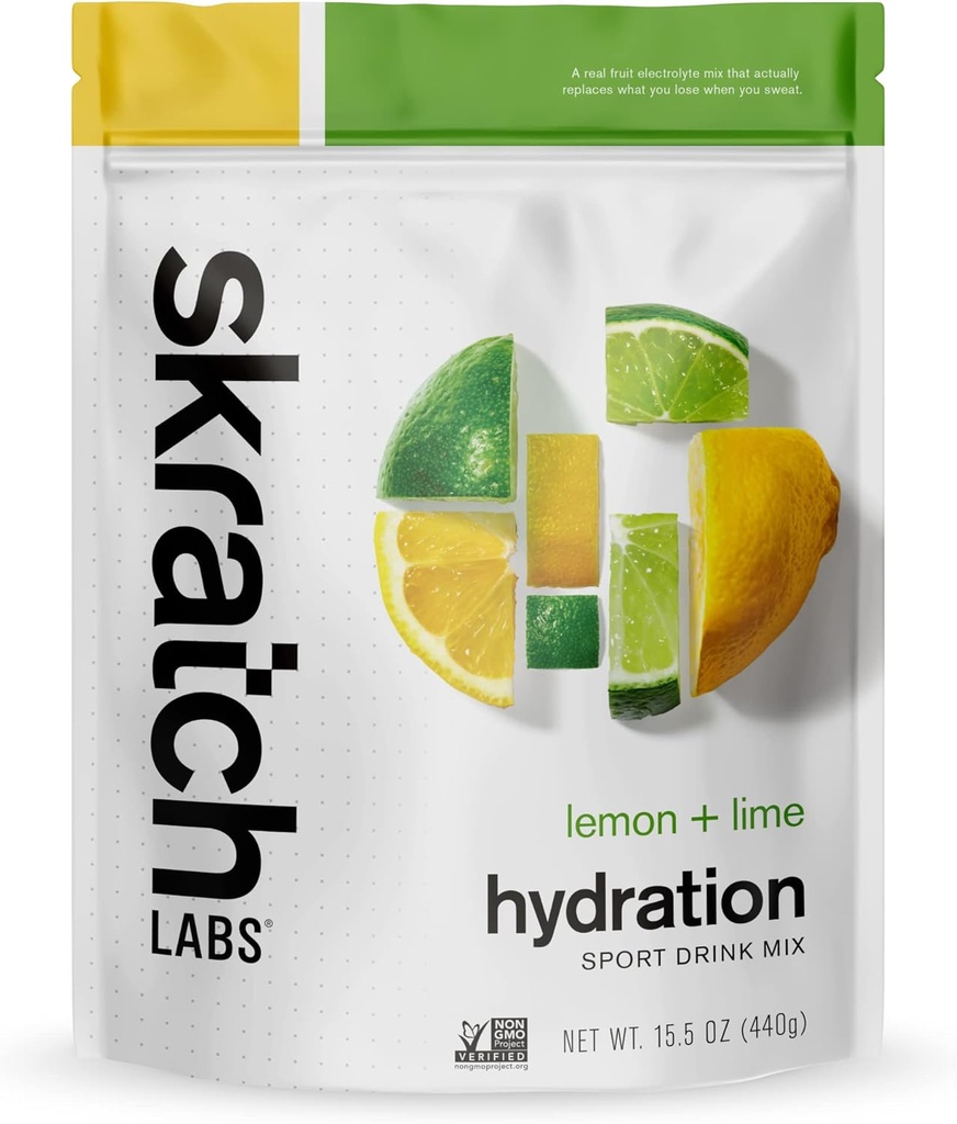 Skratch Labs Oefening Hydration Mix citroenen + Limes Hersluitbare Tas