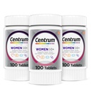 Centrum Silver Women's Multivitamine for Women 50 Plus, Multivitamine/Multimineral Supplement met Vitamine D3, B Vitaminen, Calcium en Antioxidanten, Glutenvrij, Non-GMO Ingrediënten - 300 Tel.