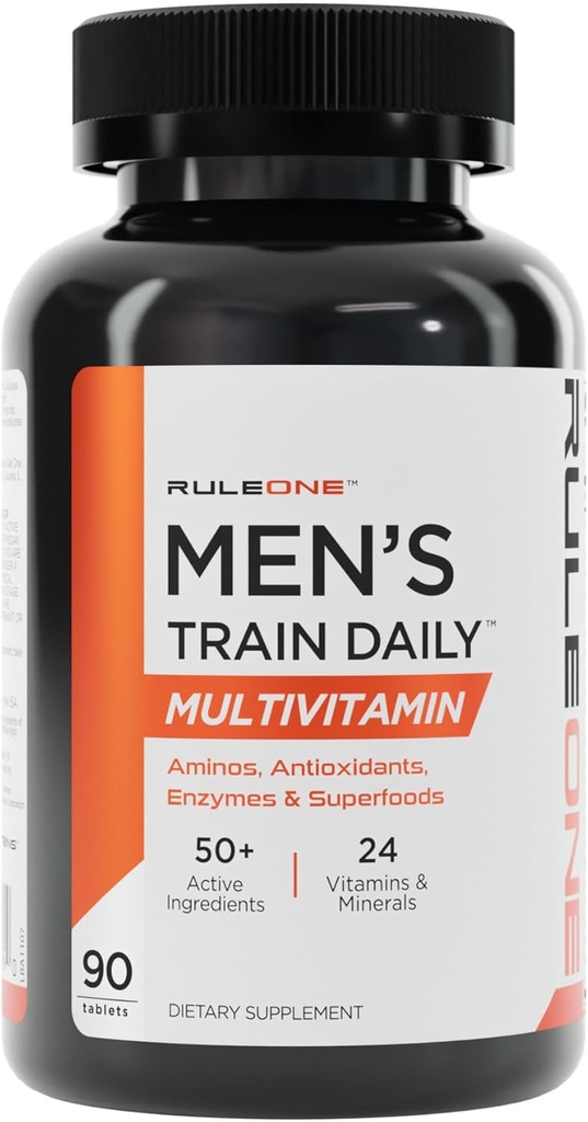 Artikel 1 R1 Mannentrein Dagelijks - 90 tabletten - Sport Multivitamine met Aminos, Antioxidanten, Enzymen & Superfoods - 30 porties