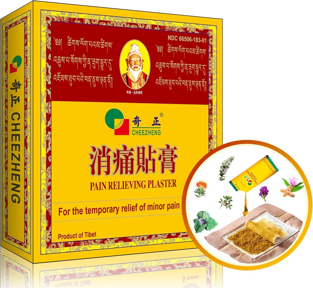 Qizheng HIMALAYA Pain Relieving Patch (5 Patches), Warming Herbal Patch. Geschikt voor rug, nek, schouder, kniepijn, spierpijn, onmiddellijke zorg voor verstuiking. Tibetaanse geneeskunde Natuurlijke kruiden