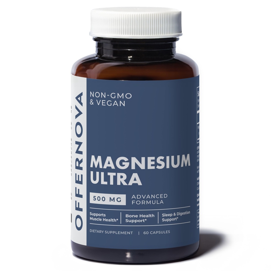 Aanbieding Magnesium Ultra - Hoge Absorptie 500mg Vegan Magnesium Citrate & Oxide Complex - Boost Slaap, Digestie & Muscle Health for Men & Women Constipatie Relief - Citrato de Magnesio