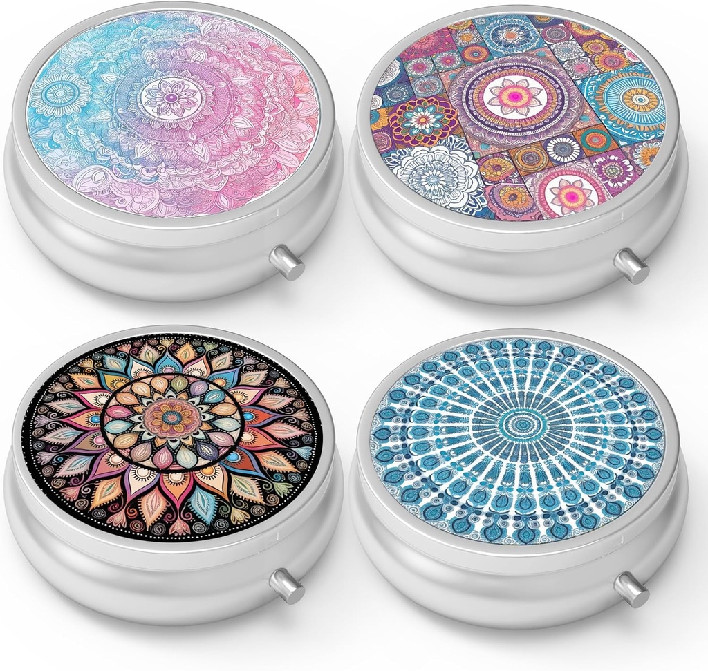 Pill Box 3 Compartiment kleine pil geval,Portable voor Pocket of Purse pil Organizer Pillencontainer houder om vitamines te houden, medicijnen, visolie en supplementen(4PCS)