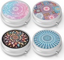 Pill Box 3 Compartiment kleine pil geval,Portable voor Pocket of Purse pil Organizer Pillencontainer houder om vitamines te houden, medicijnen, visolie en supplementen(4PCS)