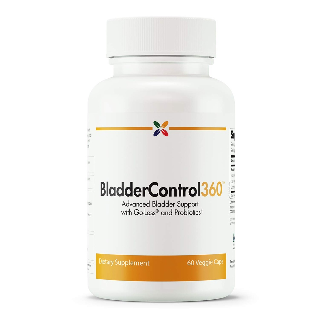 Stop nu met verouderen - BladderControl360 Formule - Bladdercontrole ondersteuning - Go-Less & Probiotica - Urinaire gezondheid Probiotische supplement - Lactobacillus Rhamnosus, Pompoenzaad & Sojakiemextracten - 60 Vcaps