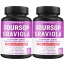 Soursop Graviola Capsules met Vlierbessen, Kurkuma Curcumin en Meer - 120 Capsules voor 4 maanden levering (pakket van 2)