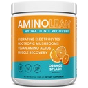 AminoLean Hydrating Electrolyte Powder and Recovery Drank with Sea Minerals, Nootropic Paddestoelen, and Vegan Amino Acids, BCAAs + EAAs for Post Workout Muscle Building, Orange Splash