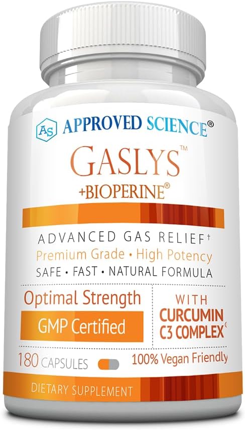 Goedgekeurde Science Gaslys - Digestief Tract, Gas, en Maagsupplement - met Artichoke Powder, Ginger, Fennel Seed - 180 Telling - Pack of 1