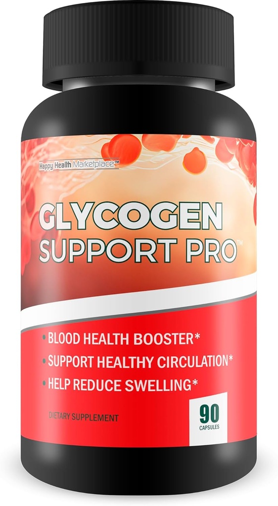 Glycogen Support Pro - Onze beste Pancreas Ondersteuning Antioxidant Bloed Gezondheid Bloedcirculatie Supplementen - Blood Supplement W / Magnesium Kurkuma Vitamine D Vitamine C D Zink Bloedbalans Bloed Booster