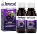 Sambucol Zwarte Vlierbes Siroop - Sambucus Vlierbes Siroop, Zwarte Vlierbes Liquid, Immune Ondersteuning voor kinderen en volwassenen, Hoge Antioxidanten, Glutenvrij - Originele Formule, 4 Fl Oz, 2-Pack