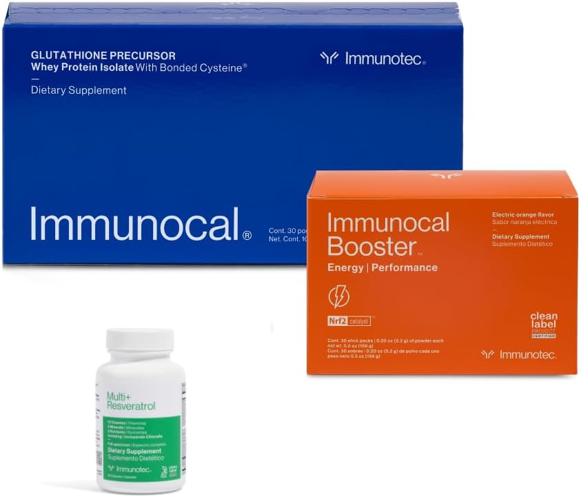 Immunocal Energy Boost Pack Glutathion Precursor, Booster Energy Performance, Multi+Resveratrol