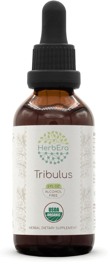 HerbEra Tribulus B60 Alcoholvrij Kruidenextract Tinctuur, Geconcentreerde Liquid Drops Natural USDA Biologische Tribulus (Tribulus Terrestris) Gedroogd Fruit (2 fl oz)