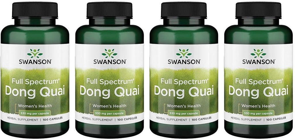 Swanson Dong Quai 530 Milligrammen 100 Capsules 4 Verpakking