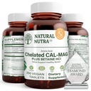 Natuurlijke Nutra Gecheld Calcium Magnesium 1000/500 mg Supplementen Plus Betaine HCL - Gecheld Cal Mag Verbetert botdichtheid, Ondersteunt spier, tanden, cardiovasculaire & nerve gezondheid, 250 Vegan tabletten