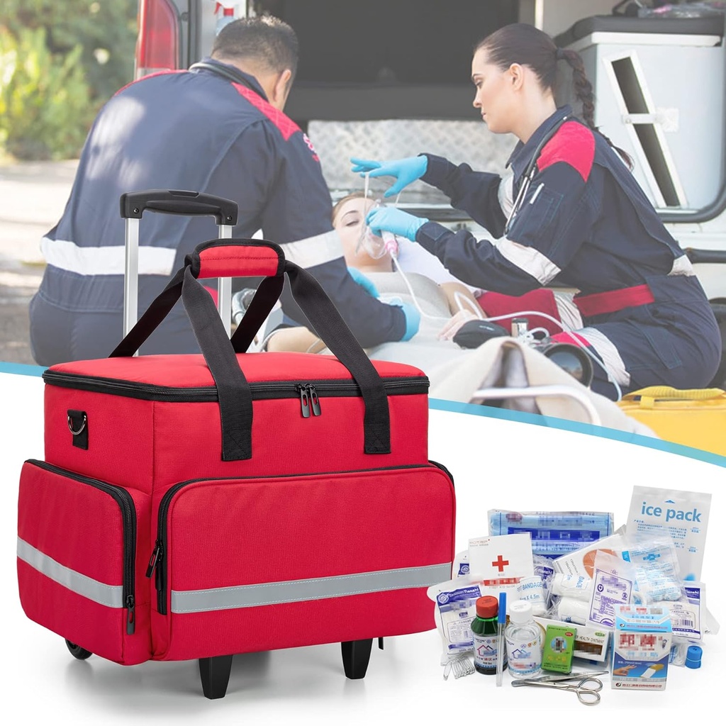 CURMIO Rolling Medical Bag met Wielen