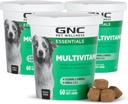 GNC Huisdieren Essentials Honden Multivitamine Zachte Kauwen, Zalmolie Hondensupplement in spek smaak, Immune Booster en huid en jas ondersteuning Kauwbaar met vitamines en mineralen, 60 Tel - 3 Pack