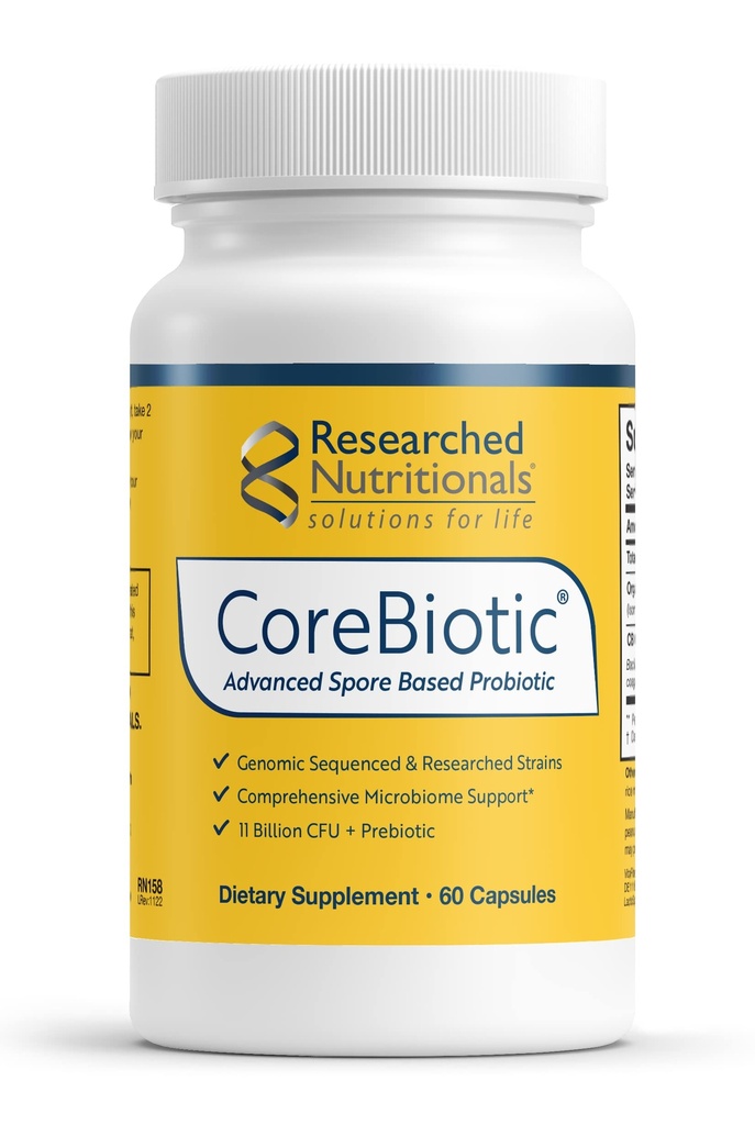 Researched Nutritionals CoreBiotic Probiotic Gut Health Supplement, 60 Ct