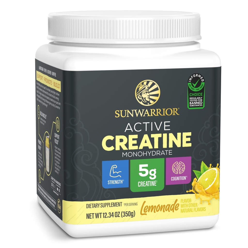 Creatine Monohydraat Poeder Micronized PreWorkout Recovery Supplement Ondersteuning Spieropbouw Krachttraining Cognition Vegan & Keto Vriendelijke, gemakkelijke Mixen 50 Serves Limonade Gearomatiseerd