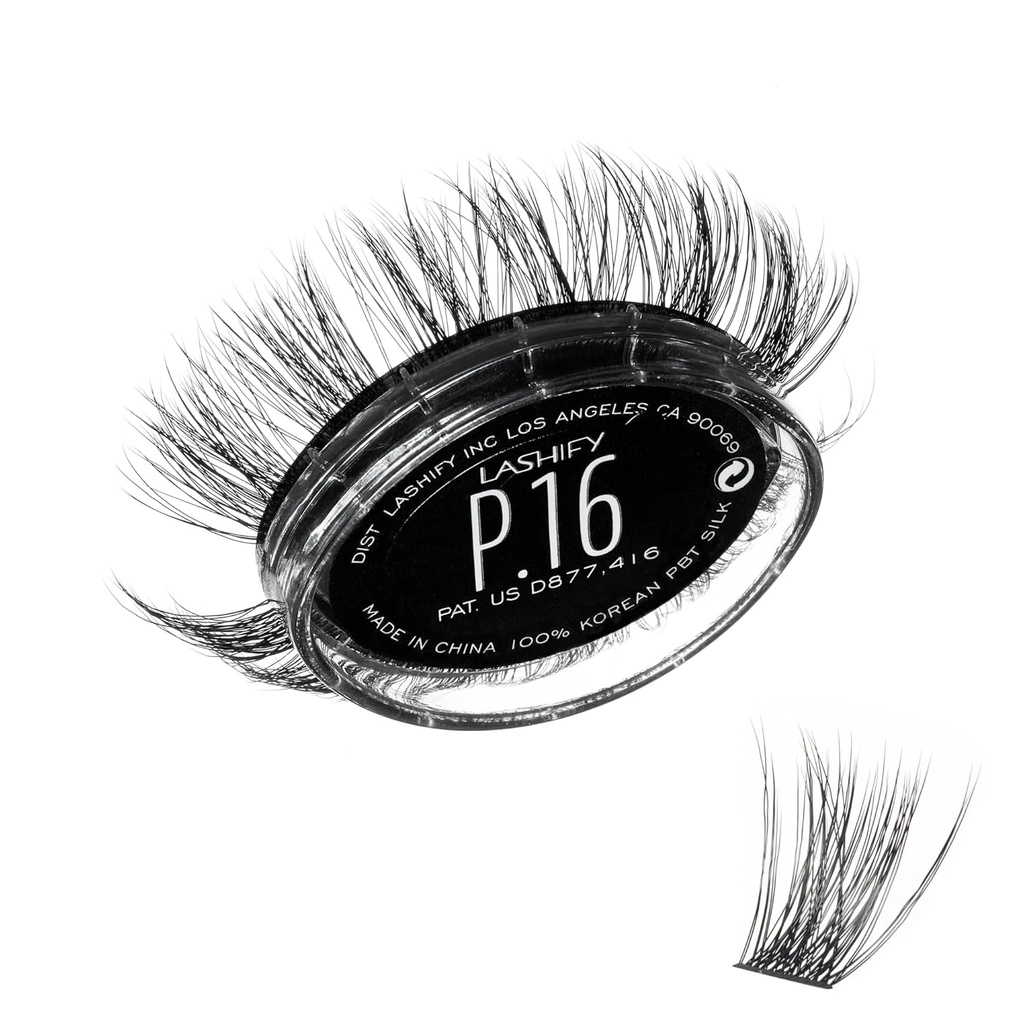 Lashify Plushy 16mm Gossamer wimpers in zwart, gemakkelijk DIY Valse wimpers voor een lichtgevende maar nog steeds natuurlijke look