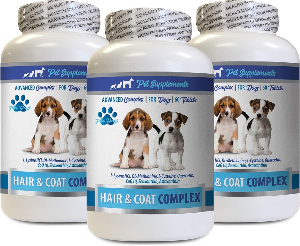 Anti-inflammatoire voor honden - Hondenhaar en jas Complex - Itch Relief - Immune Support - Vitaminen en mineralen - Honden Vitamine e Supplement - 3 flessen (180 Treats)