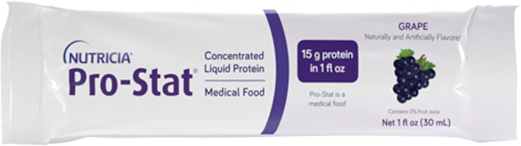 Pro-Stat Sugar Free Grape, 1 oz Packets, High Protein Supplement, 96 Telling, Lactose-Free, Gluten-Free, Soy-Free