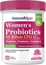 Vrouwen. Probiotica, 50 miljard CFU, 18 strepen voor vrouwen, Plus Prebiotic & Cranberry, Ondersteuning Digestieve, Vaginale & Urinaire Gezondheid, Plank Stabiel, 60 vertraagde release Vegan Caps