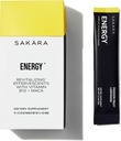SAKARA Energie Bruisstoffen, 15 Pakjes - Geraffineerde Suikervrije Elektrolyten Poeder Pakjes met Vitamine B12 & L Theanine, Gearomatiseerd Water Verpakkingen, Hydratatie Poeder, Energie Drink Elektrolyt Poeder