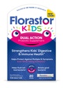 Florastor Kids Dual Action Probiotic Supplement, Versterkt de spijsvertering van kinderen & Immune Health, 20 Easy-to Mix Powder Sticks, verpakking mei Vary