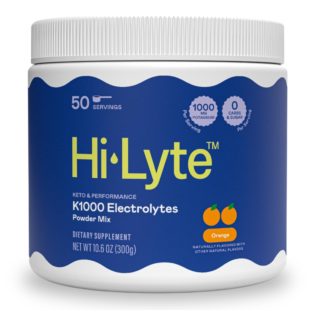 Hi-Lyte K1000 Electrolytes Powder Mix Orange Keto & Performance, 50 porties
