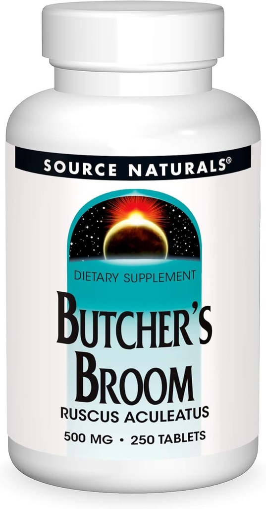 Bron Naturals Slagers bezem Dieetsupplement - Ruscus Aculeatus - 250 tabletten