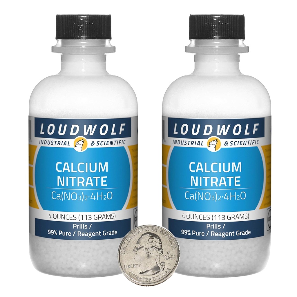 Calciumnitraat / 8 Ounces / 2 Flessen / 99% Pure Reagent graad / Boor