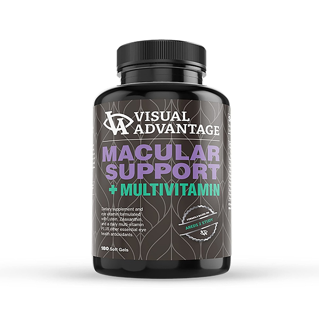 Lunovus Macular Support Plus Multivitamine gebaseerd op AREDS 2 Studie - Oogvitaminen voor Macular Support - Mineral Supplement met Luteïne en Zeaxanthine - 180 Zachte Gels