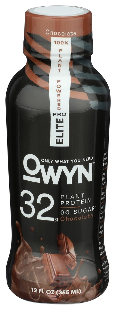 OWYN Chocolate Pro Elite Plant Proteïne Shake, 12 FZ