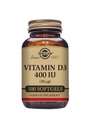 Solgar Vitamine D3 (Cholecalciferol) 10 MCG (400 IE), 100 Softgels - helpt bij het behoud van botten en tanden - Immuunsysteemondersteuning - Non-GMO, glutenvrij, zuivelvrij - 100 porties