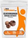 BulkSupplements.com Glucomannan Poeder - van Konjac Root Extract Poeder, Glucomannan Supplementen - Glutenvrij, 2g per portie, 100g (3,5 oz) (verpakking van 1)
