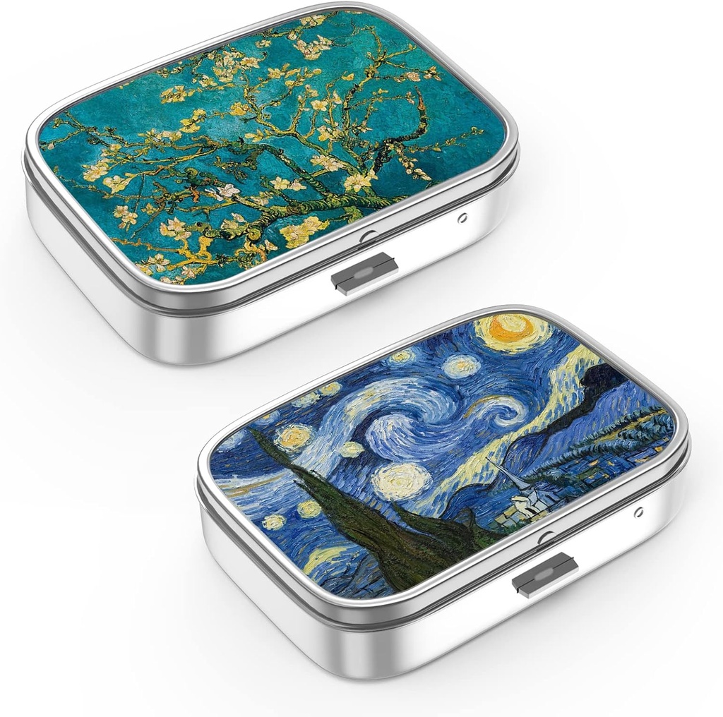 Pill Box 2 Compartiment kleine pil geval,Portable voor Pocket of Purse pil Organizer Pillencontainer houder om vitamines, medicijnen, visolie en supplementen(2PCS)