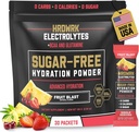 HRDWRK Elektrolyten Poederverpakkingen met Magnesium, Kalium Natrium, Keto Hydration - BCAA Electrolyte Powder Packets with Glutamine, 30 Electrolytes Powder Packets Sugar Free (Fruit Blast)