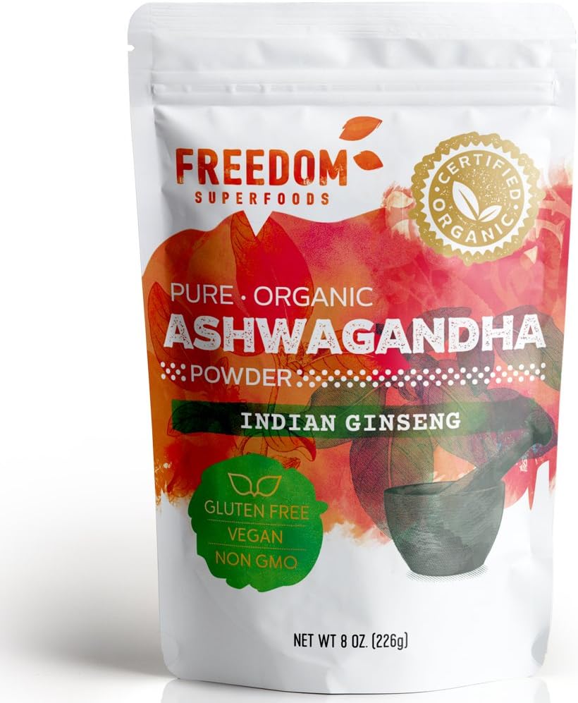 Biologische Ashwagandha Wortelpoeder Extract uit India - Een krachtige Adaptogen & Premium Voel Goed Veda Vitamine Supplement voor haargroei en lengte - Veganistisch en Glutenvrij - 8oz