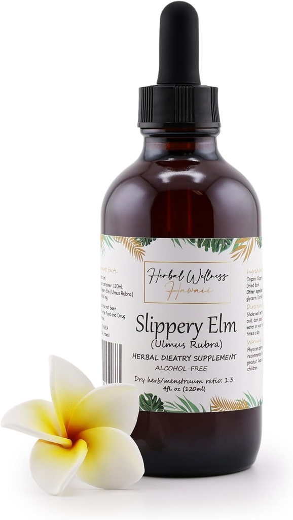 Slipperig eitje (Ulmus Rubra) gedroogd bast Alcoholvrij vloeibaar extract (4 oz)
